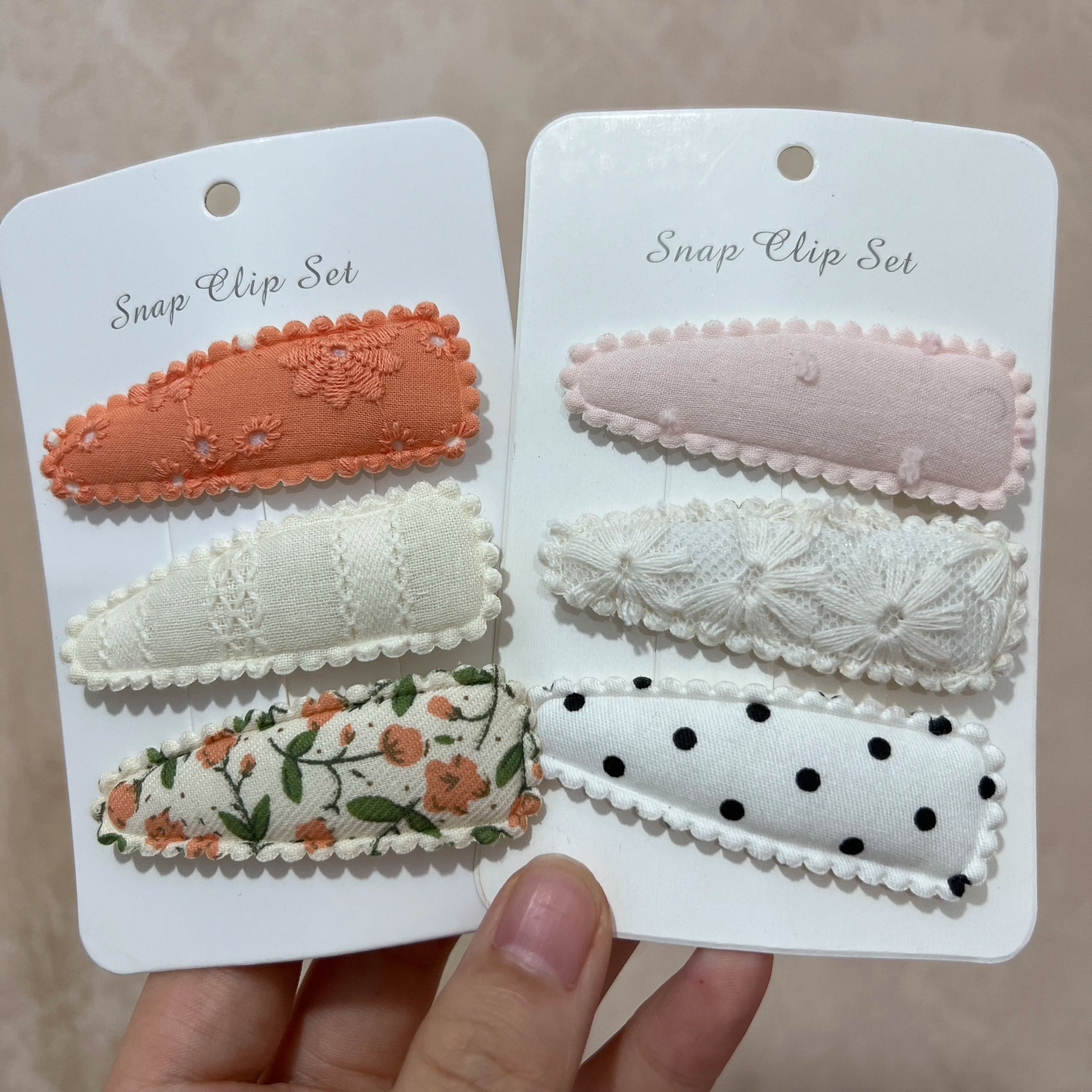 2Sets/Lot Basic Snap Baby Girl Hair Drop Clips Boutique Flower Print