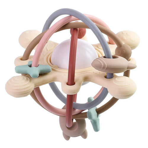 Rattle & Sensory Teether Bed Bell Silicone Montessori Ball Newborn