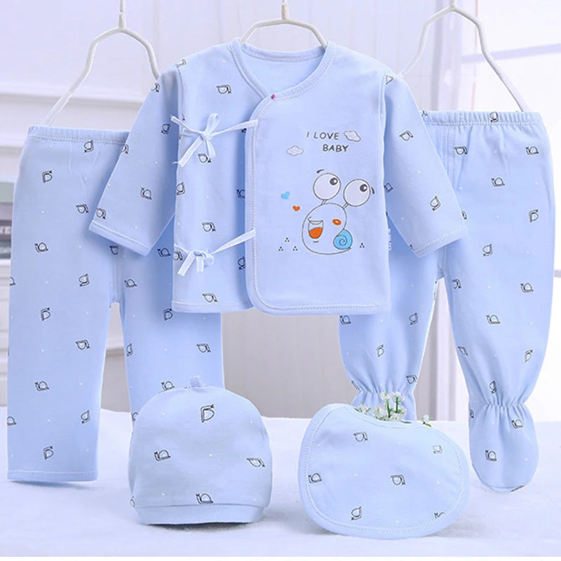 5Piece Sets Spring Baby Girl Boy Clothes Casual Cartoon Cute Print