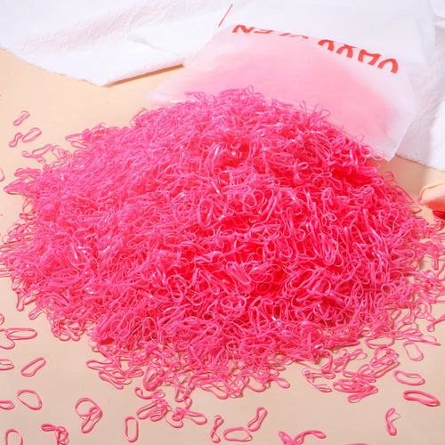 500Pcs/Set Girls Colourful Elastic Disposable Soft Rubber Band Hair