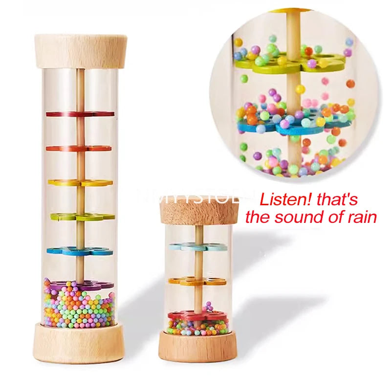 Baby Wooden Rain Sound Pipe Simulation Rain Sound Wooden Toy Gift