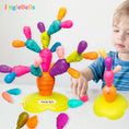 Load image into Gallery viewer, Toddler DIY Balancing Cactus Sorting Building Set Rainbow Stacking
