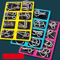 Load image into Gallery viewer, 1Pcs Metal Montessori Puzzle Wire IQ Mind Brain Teaser Puzzles
