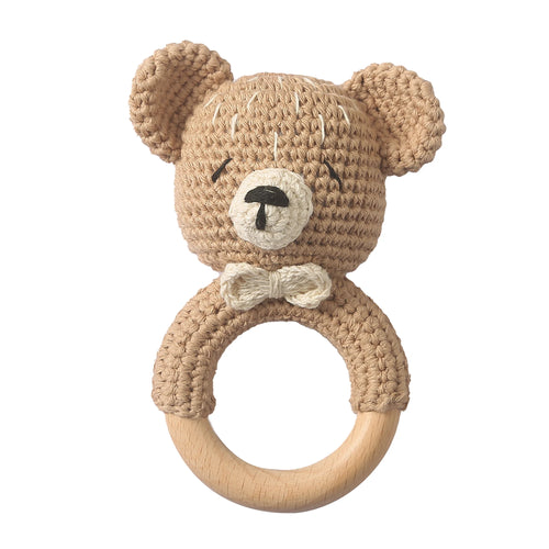 1pc Baby Animal Crochet Rattle 0 12 Months Baby Toys Mother Kids