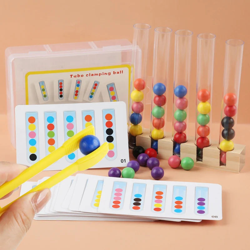 Clip Beads Test Tube Toys For Children Logic Concentration Fine Motor