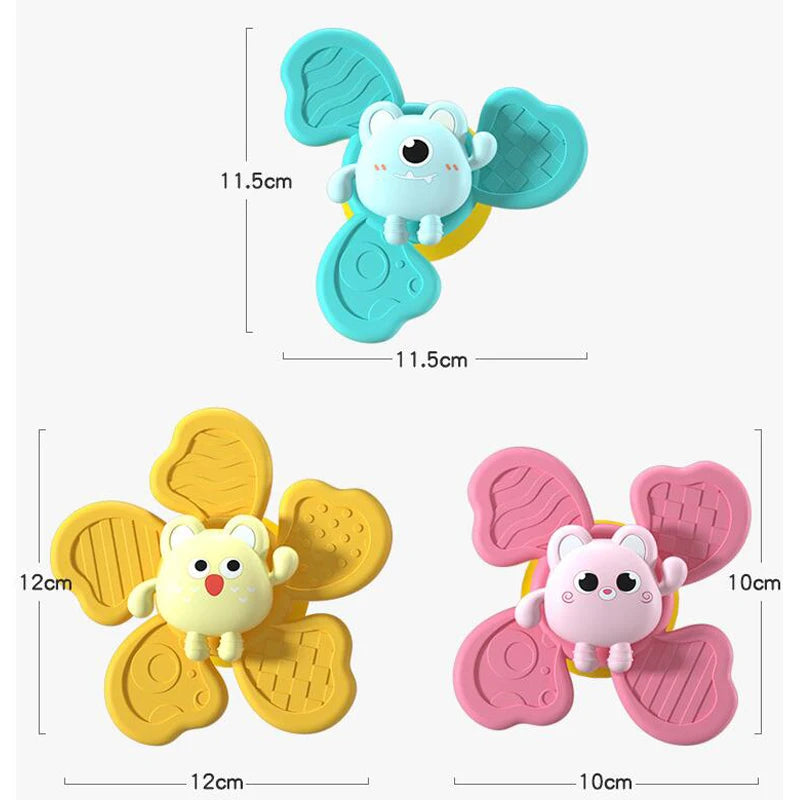 Baby Bath Toys Funny Bathing Sucker Spinner Suction Cup Cartoon