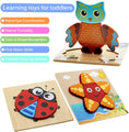 Load image into Gallery viewer, Wooden 3D Toys Puzzle Cartoon Animals Early Learning Cognition
