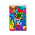 Load image into Gallery viewer, Montessori Animal Characters Transportation wooden puzzle Russian
