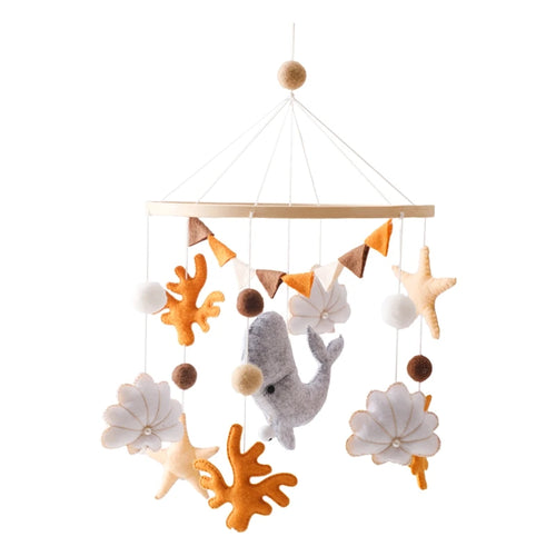 Baby Wooden Bed Bell Mobile Hanging Rattle Toys Teddy Velvet Bear