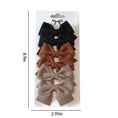 Load image into Gallery viewer, 6PCS Soft Cotton Bow Hairpin Girl Sweet Plaid Design Hairpin Color
