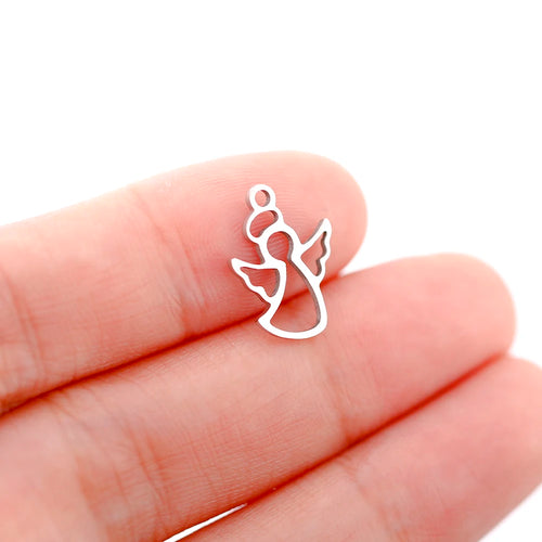 5pcs/Lot Stainless Steel Pendant Cute Baby Foot /Virgin Mary/Maternal