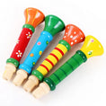 Load image into Gallery viewer, Wooden Trumpet Children Toy Horn Whistle Musical Instrument for Kids
