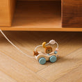 Load image into Gallery viewer, Wooden Baby Dragging Stars Moon Surround Car Beech Baby Toys Car
