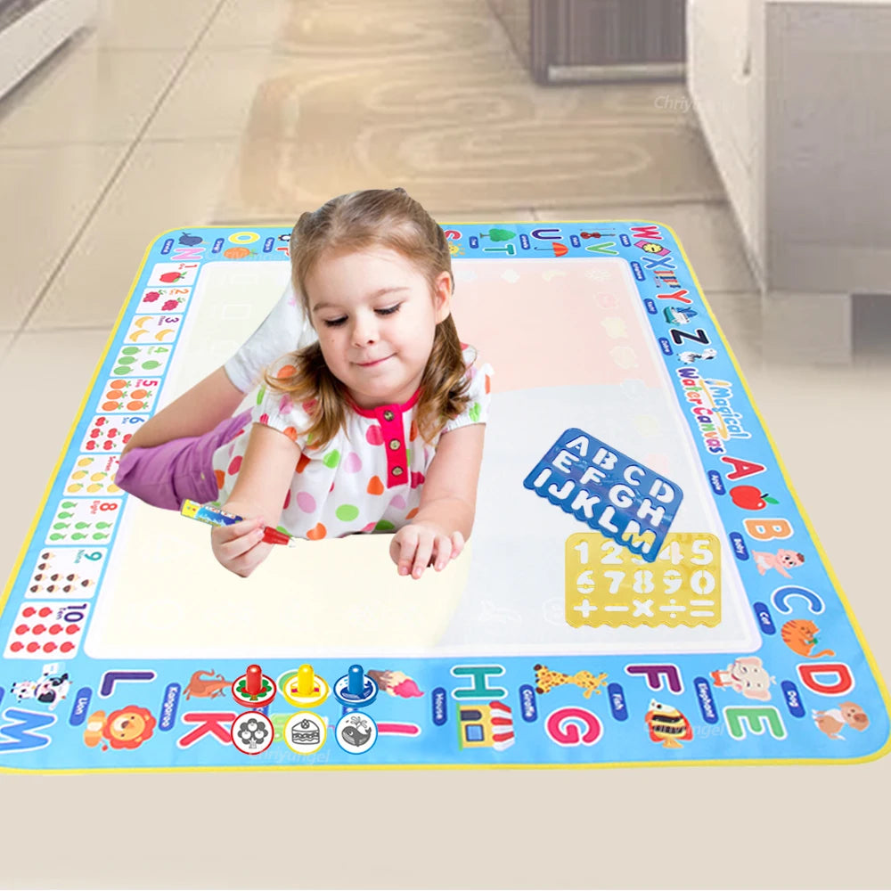 100x80CM Magic Water Drawing Mat with Reusable Magic Pens, Drawing