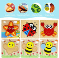 Load image into Gallery viewer, Wooden 3D Toys Puzzle Cartoon Animals Early Learning Cognition
