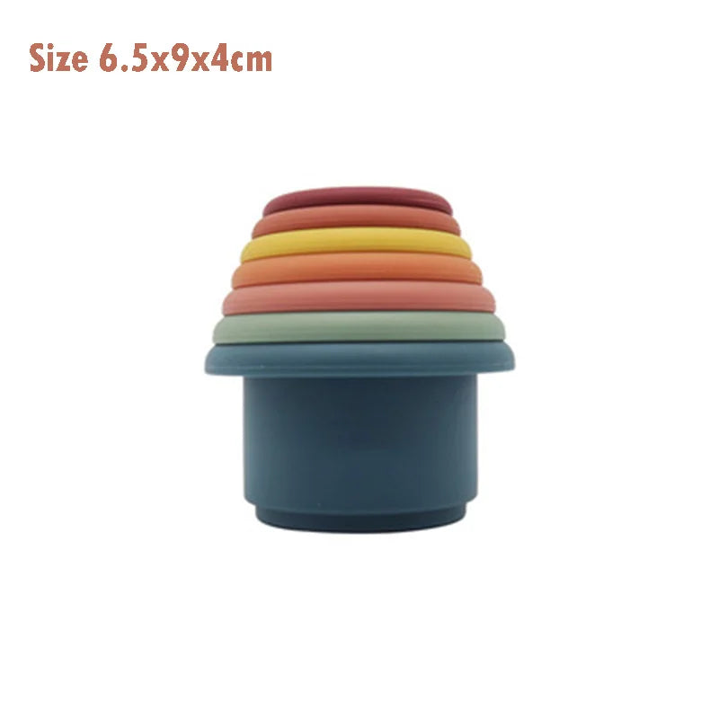 Baby Silicone Hourglass Stacking Cup Montessori Educational Toy