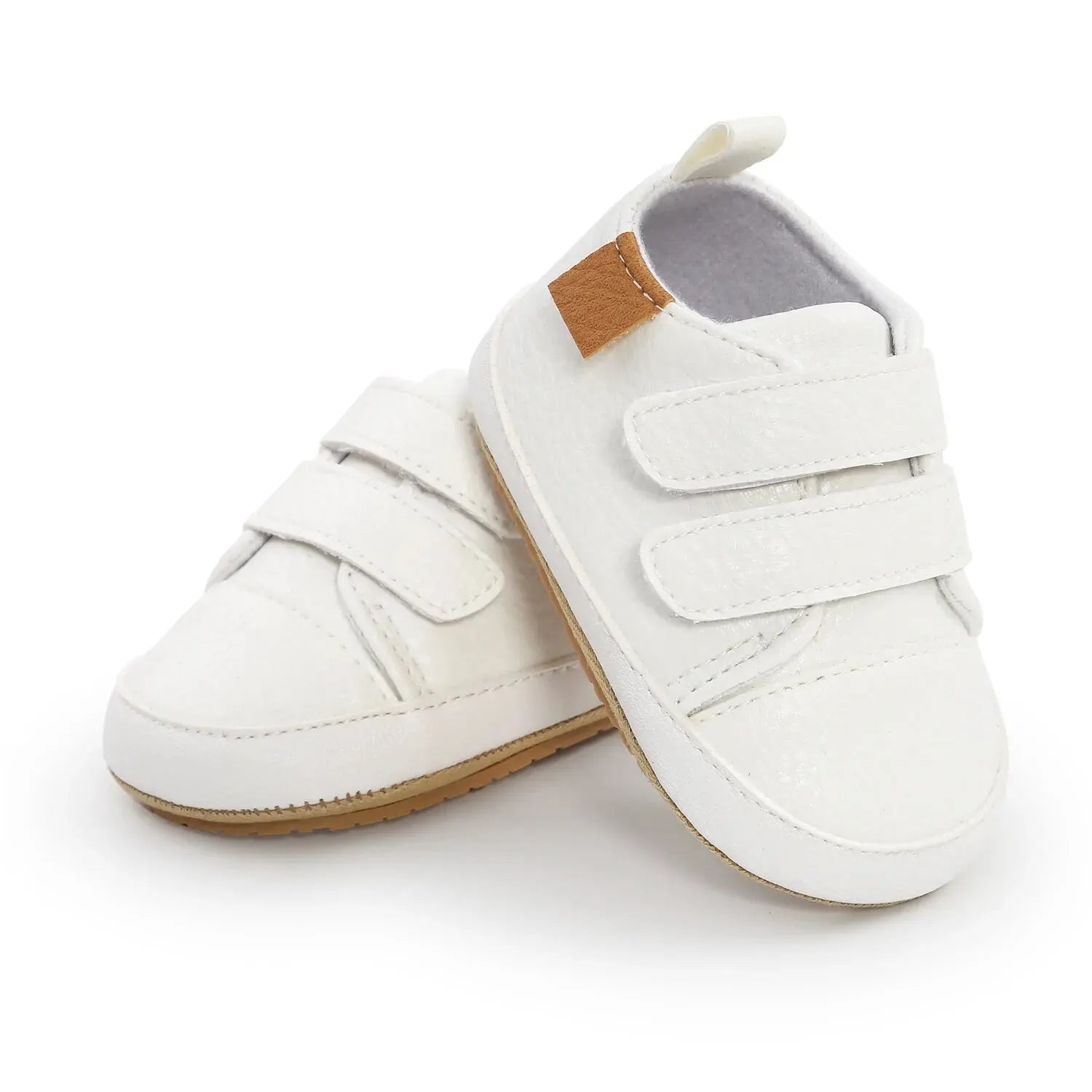 Meckior Baby Boys Girls Shoes Classic Unisex PU Leather Toddler Rubber