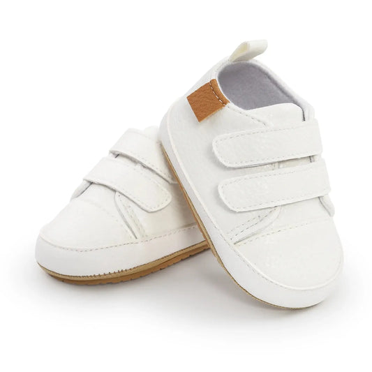 Meckior Baby Boys Girls Shoes Classic Unisex PU Leather Toddler Rubber