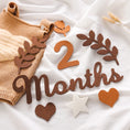 Load image into Gallery viewer, Baby Milestone Cards Soft Felt 0-12 Monthly Milestones Memorial
