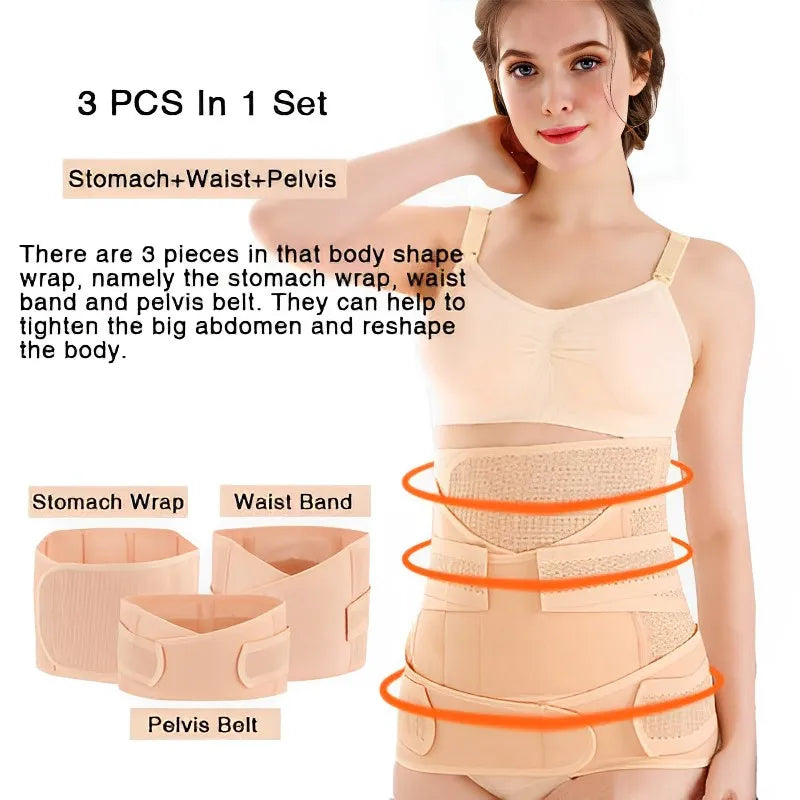 3in1 Corset Postpartum Belly Band Pregnant Women Tummy Belly Pelvis