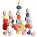 Load image into Gallery viewer, Wooden Sorting Stacking Rocks Stones Sensory Toddler Toys Learning
