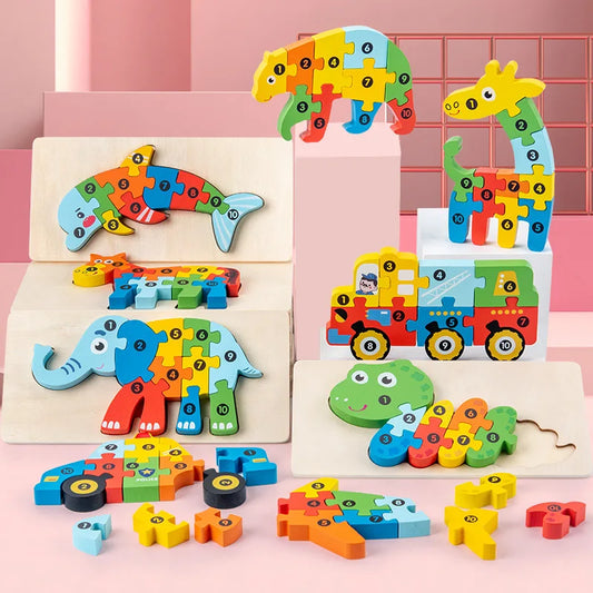 Montessori Wooden Toddler Puzzles for Kids Montessori Toys for