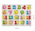 Load image into Gallery viewer, Baby Wooden Grab Board Number Letter Shape Recognition Puzzle Children
