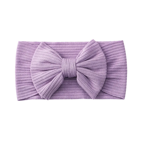 Candy Color Knit Baby Headbands Rib Bow Elastic Soft Newborn Headbands