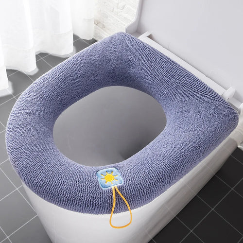 Thicken Toilet Seat Cover Mat Winter Warm Soft Washable Closestool Mat