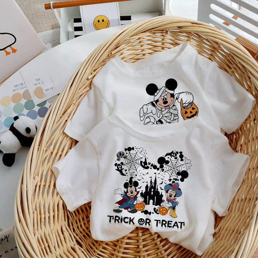 Mickey Mouse Halloween Children T Shirt Disney Pumpkin for Girl