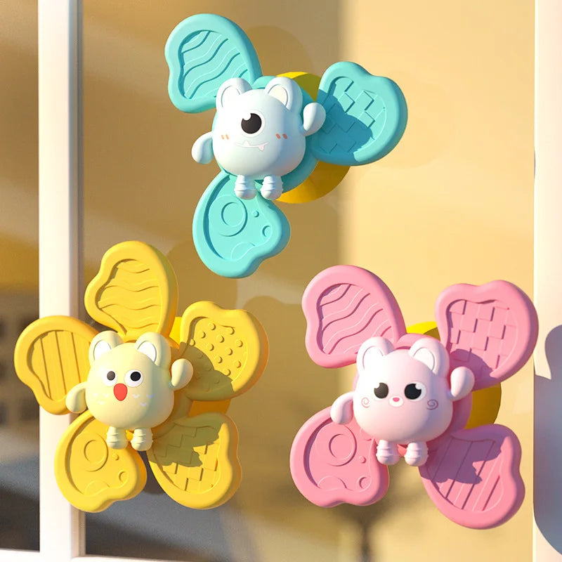 Baby Bath Toys Funny Bathing Sucker Spinner Suction Cup Cartoon