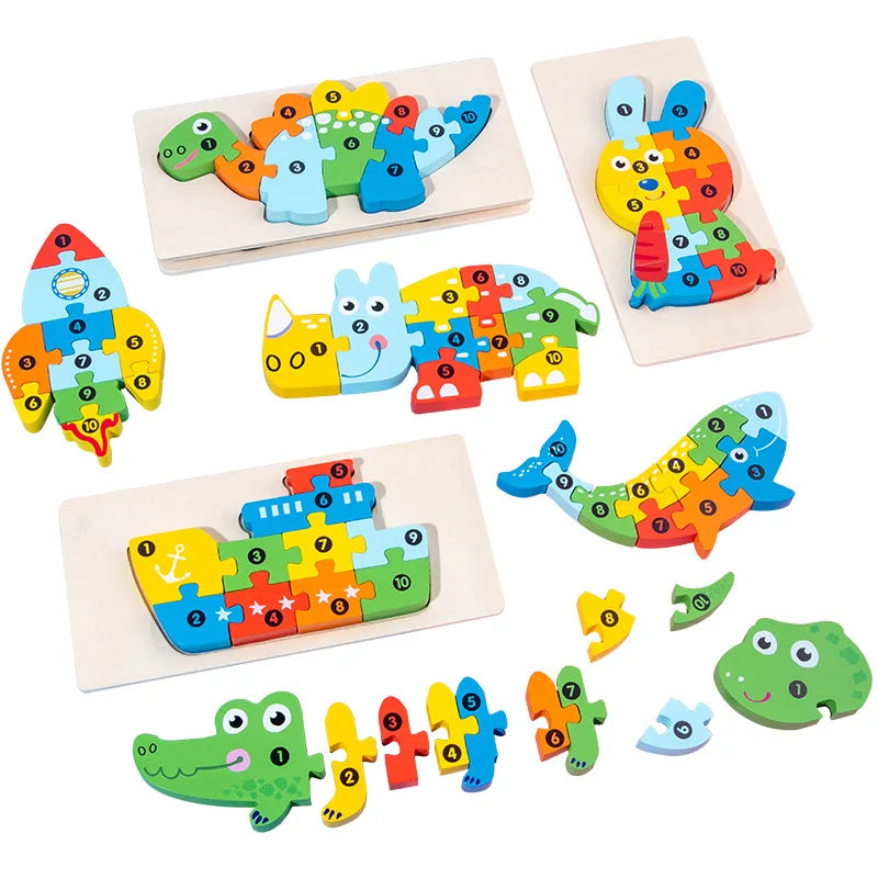 Montessori Wooden Toddler Puzzles for Kids Montessori Toys for