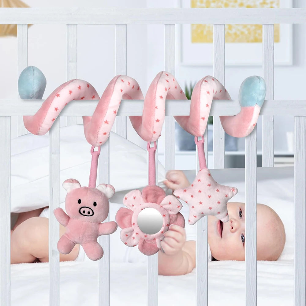 Car Seat Infant Baby Spiral Activity Hanging Toys Stroller Bar Crib