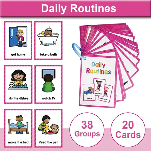 Montessori Kids Learning English Words Cards Kindergarten Teacher