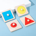 Load image into Gallery viewer, Montessori Colorful Geometry Grasping Board Wooden Toys Pegged Grab
