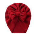 Load image into Gallery viewer, Solid Textured Ribbed Turban Baby Hats Bow Topknot Caps for Newborn
