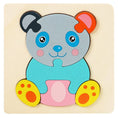 Load image into Gallery viewer, Wooden Puzzle Montessori Animals Carton Colorful Learning Education
