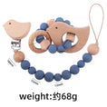 Load image into Gallery viewer, 1-2pcs Baby Pacifier Clip Wooden Teethers Bracelet Set Cartoon Star
