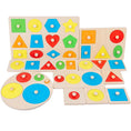 Load image into Gallery viewer, Montessori Colorful Geometry Grasping Board Wooden Toys Pegged Grab
