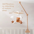 Load image into Gallery viewer, Baby Wooden Bed Bell Mobile Hanging Rattle Toys Teddy Velvet Bear
