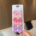 Load image into Gallery viewer, 6PCS Soft Cotton Bow Hairpin Girl Sweet Plaid Design Hairpin Color
