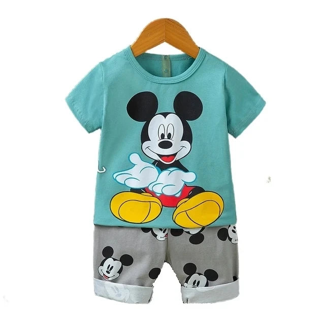 Disney Mickey Donald Duck Baby Clothing Girls Boys Cotton Suit for