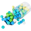 Load image into Gallery viewer, 10pcs Hexagon Silicone Beads Pearl 14mm DIY Pacifier Clip Chain
