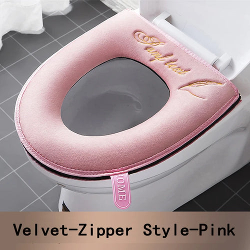 Universal Toilet Seat Cover Winter Warm Soft WC Mat Bathroom Washable