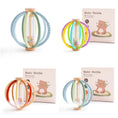 Load image into Gallery viewer, Baby Rattle Toy Wooden Rain Drum With Silicone Baby Sensory Touch Toy
