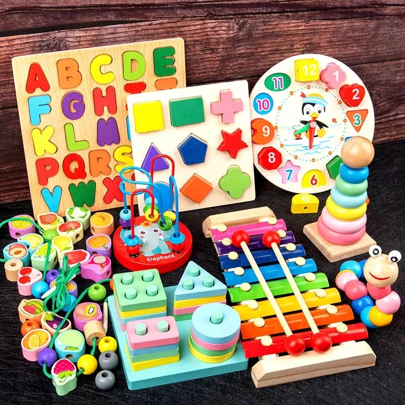 Montessori Wooden Toys for Children 3-6 Years Boy Girl Gift Kids