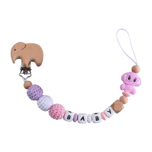 Personalized Name Baby Pacifier Clips Cartoon Toddler Soother