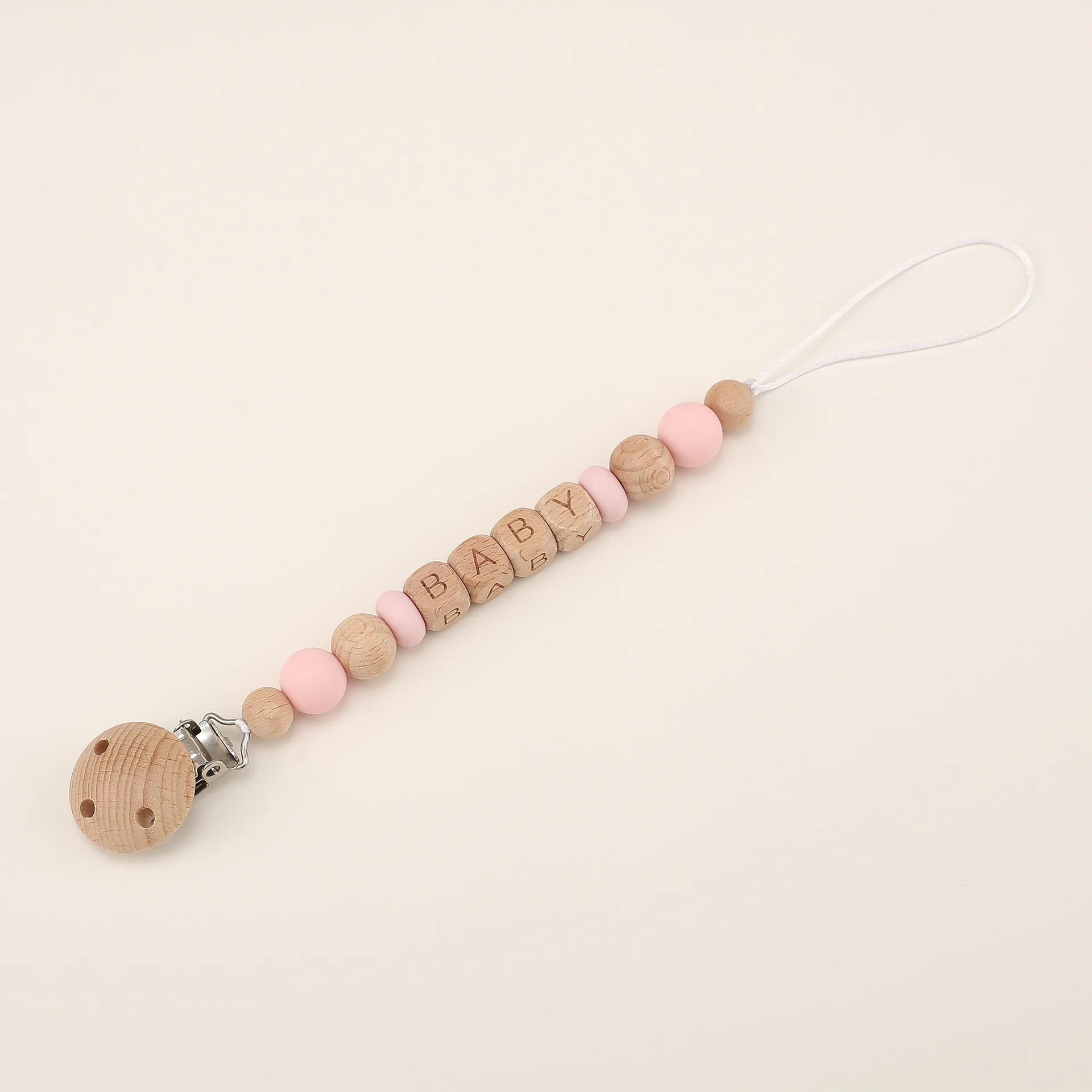 Baby Pacifier Clips Personalized Name BPA Free Morandi Color Dummy