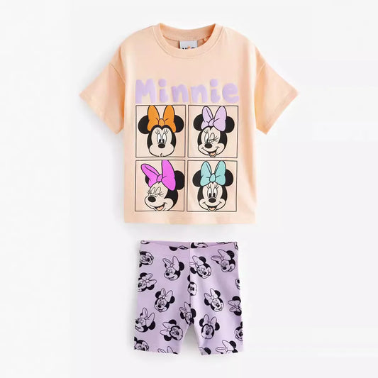 Summer Cartoon Children Cotton girls Suit Short sleeve Casual kids