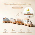 Load image into Gallery viewer, Wooden Birthday Train Toy Simulated Train Toy Model Baby Montessori
